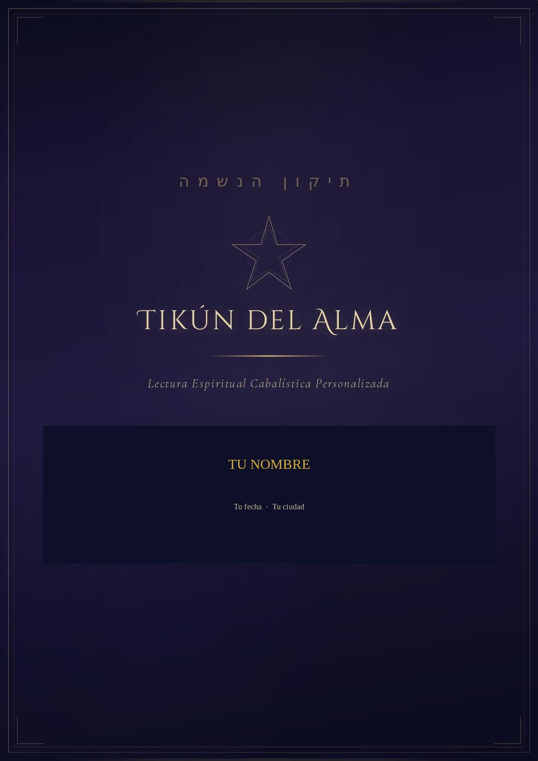 Portada del PDF Tikún del Alma de Aurora Tikun